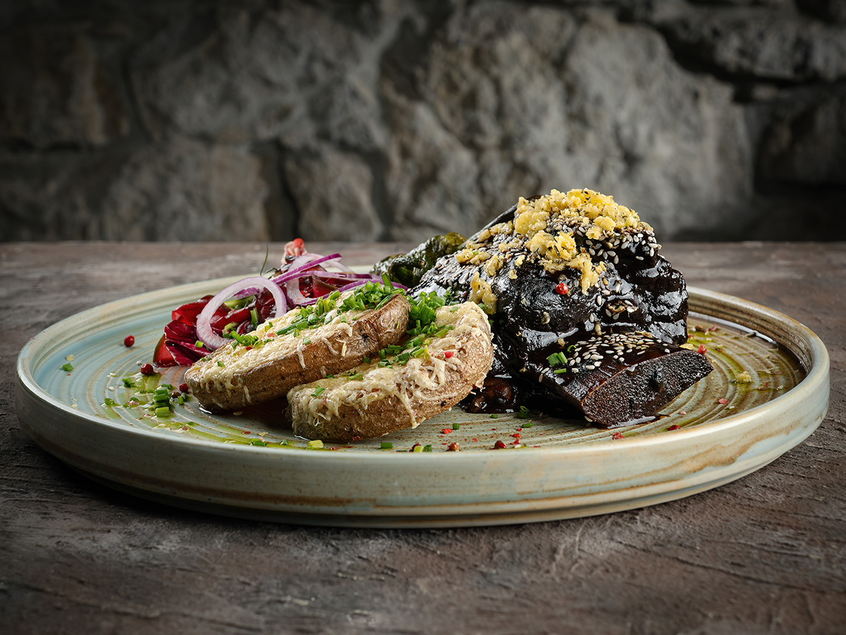 Żebro w sosie czekoladowym